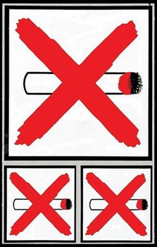 Avery Zweckform 3740, Hinweis-Etiketten, 2 Formate, 3 Etiketten, Rauchen verboten, wetterfeste Folie