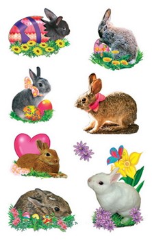 Z-Design 39108, Creative - Ostersticker aus Papier Motiv Hasenfotos, 3 Bögen