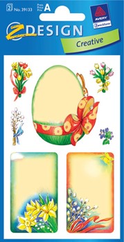 Z-Design 39133, Season - Ostern Papier Sticker, Motiv Widmung, beglimmert, 2 Bogen