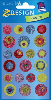 Z-Design 39136, Season - Ostern Glamour Sticker, Motiv bunte Kreise, 1 Bogen