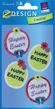 Z-Design 39137, Season - Ostern Glamour Sticker, Motiv Schriftzüge, 1 Bogen