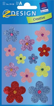 Z-Design 39138, Creative - Ostern Glamour Sticker, Motiv Blumen + Bordüren, 1 Bogen