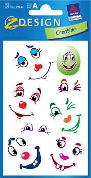 Z-Design 39144, Ostern - Papier Sticker, Eiergesicht, 3 Bogen