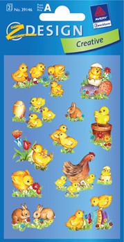 Z-Design 39146, Ostern - Folien Sticker, Küken mit Schale, 2 Bogen