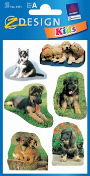 Z-Design 4391, Kids - Sticker aus bunt bedrucktem Papier für Kids Motiv Hundefotos, 3 Bögen