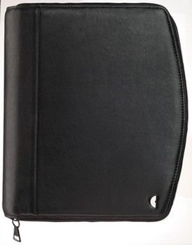 Avery Zweckform 50104, Chronoplan Mobil A5 Hybrid Leder schwarz mit Reißverschluss, 1 Stück