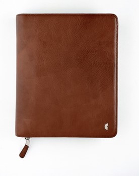 Avery Zweckform 50167, Chronoplan Mobil A5 Texas Leder mit Reißverschluß sattelbraun, 1 Stück