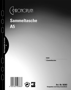 Avery Zweckform 50383, Chronoplan Sammeltasche A5, 3 Stück
