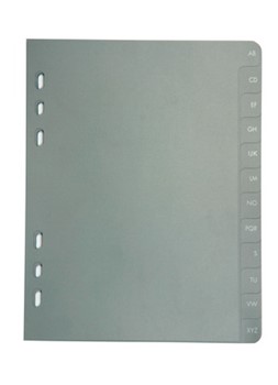 Avery Zweckform 50404, Chronoplan Adressregister A5 Kunststoff 13teilig, 1 Stück