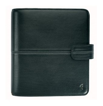 Avery Zweckform 50830, Chronoplan Standard A5 Berlin Leder mit Verschlusslasche schwarz, 1 Stück