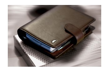 Avery Zweckform 50841, Chronoplan Standard A5 Santiago Leder mit Verschlusslasche dunkelbraun, 1 Stück