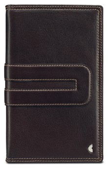 Avery Zweckform 50911, Chronoplan Classic Midi Slim Mokka, ohne Verschluß, feinnarbiges Vollrindleder, schmales Design (13mm)