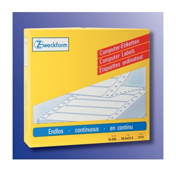 Avery Zweckform 5141, Endlos-Computeretiketten 88,9x23 mm, 18000 Etiketten, 3-bahnig