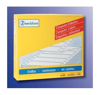 Avery Zweckform 5145, Endlos-Computeretiketten 101,6x35,7 mm, 12000 Etiketten, 3-bahnig
