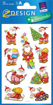 Z-Design 52266, Christmas - Weihnachten Papier Sticker, Motiv  Nikolaus, 3 Bogen