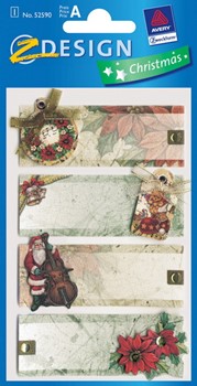 Z-Design 52590, Christmas - Geschenkaufkleber Motiv Symbole, 1 Bogen