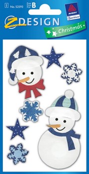 Z-Design 52593, Christmas - Sticker Collage Motiv Schneemann, 1 Bogen