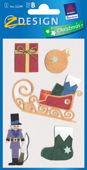 Z-Design 52599, Christmas - Sticker Collage Motiv Schlitten, 1 Bogen