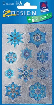 Z-Design 52637, Christmas - Metallic Sticker, Motiv Eiskristalle, 1 Bogen