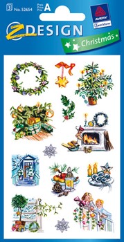 Z-Design 52654, Christmas - Weihnachten Papier Sticker Weihnachtszauber, 3 Bogen