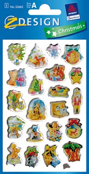 Z-Design 52665, Christmas - Weihnachten Crystal Sticker Weihnachts-Design bunt, 1 Bogen