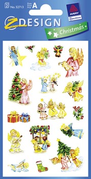 Z-Design 52713, Christmas - Weihnachten Papier Sticker Engelszauber beglimmert, 2 Bogen