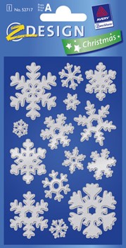 Z-Design 52717, Christmas - Weihnachten Glanzfolie Eiskristall silber, 1 Bogen