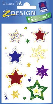 Z-Design 52718, Christmas - Weihnachten Papier Sticker Stern gold, geprägt, 3 Bogen