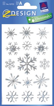 Z-Design 52722, Christmas - Weihnachten Effektfolie Eiskristalle silber, 1 Bogen
