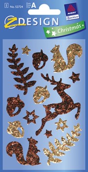 Z-Design 52724, Christmas - Weihnachten Glitter Sticker Weihnachten, 1 Bogen