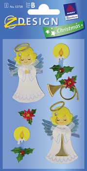 Z-Design 52728, Christmas - Weihnachten Collage Sticker Engel Fanfare, 1 Bogen