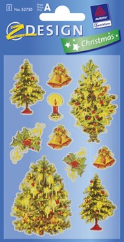 Z-Design 52730, Christmas - Weihnachten Glamour Sticker Baum, 1 Bogen