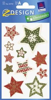 Z-Design 52733, Christmas - Weihnachten Soft Sticker Sterne, 1 Bogen