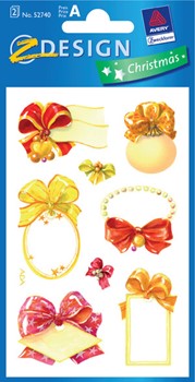 Z-Design 52750, Christmas - Papier Sticker, Widmung, geprägt, 2 Bogen