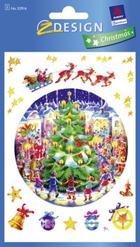 Z-Design 52916, Christmas - Weihnachten Fensterschmuck Kinder beglimmert, 1 Bogen