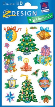 Z-Design 52918, Christmas - Fensterschmuck, Motiv klein diverse, 1 Bogen