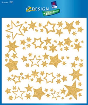 Z-Design 52932, Christmas - Fensterschmuck, Motiv groß Sternegirlande, 1 Bogen