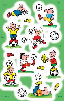 Z-Design 53597, Kids - Papier Sticker, Motiv Verschiedene Spieler, 3 Bogen