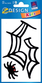 Z-Design 53676, Kids - Gesichts Sticker, Motiv Spinnen-Netz, 2 Bogen