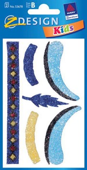 Z-Design 53678, Kids - Gesichts Sticker, Motiv Indianer, 2 Bogen