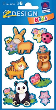 Z-Design 53798, Kids - 3D-Sticker für Kids aus diversen Papierschichten Motiv Collage V, 1 Bogen