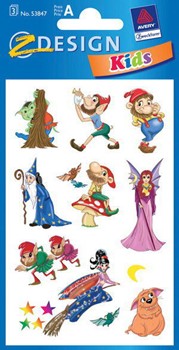 Z-Design 53847, Kids - Papier Sticker, Motiv Gnome & Co, 3 Bogen