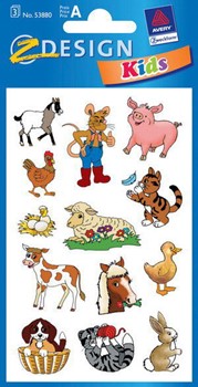 Z-Design 53880, Kids - Papier Sticker, Motiv Maus Manni, 3 Bogen