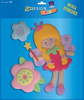 Z-Design 54005, Kids - 3D Plüsch-Wandsticker, Motiv Elfen + Feen, 1 Bogen