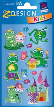 Z-Design 54055, Kids - 3D Sticker, Motiv Frösche, 1 Bogen