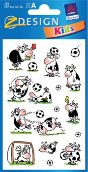 Z-Design 54106, Kids - Papier Sticker, Motiv WM Kuhball, 3 Bogen