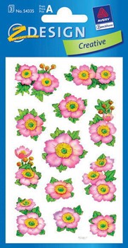 Z-Design 54335, Creative - Flower Sticker, Motiv Herbstanemone, 3 Bogen