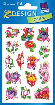 Z-Design 54338, Creative - Flower Sticker, Motiv Fuchsien, 3 Bogen