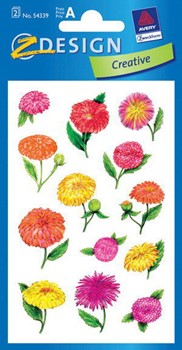 Z-Design 54339, Creative - Flower Sticker, Motiv Dahlien, 2 Bogen