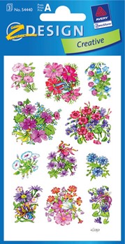 Z-Design 54440, Creative - Blumen-Sticker, Motiv Wildblumen, 3 Bogen